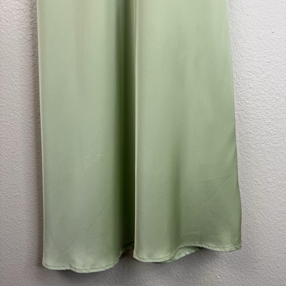 NWT Lioness x REVOLVE "About A Girl" Satin Maxi Slip Dress in Light Green/Lime ✨ - Picture 9 of 16